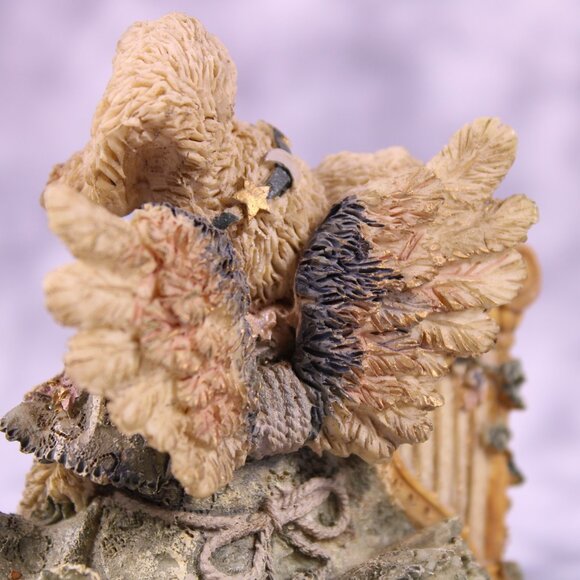 Boyds‎ Bears Celeste Angel Rabbit Figurine #2230 1993 Harp Wings Stars Vintage - Picture 7 of 9